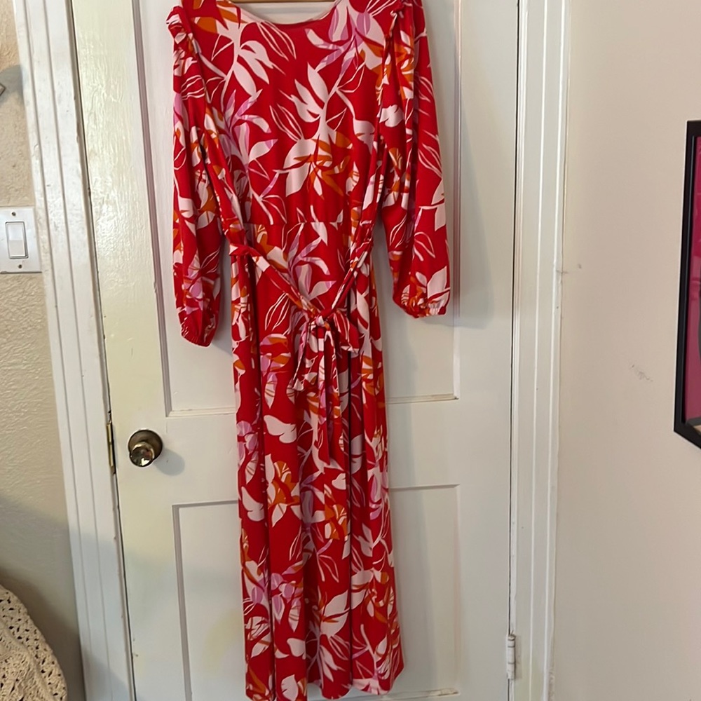 Eloquii red orange dress